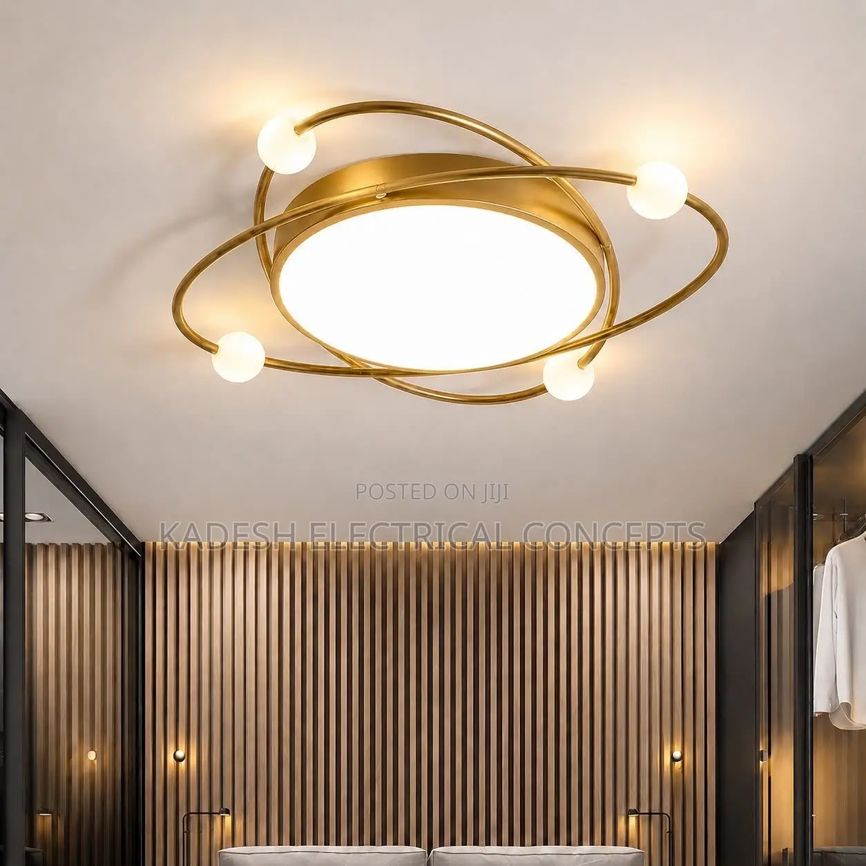 Modern Round Led Chandelier for Bedroom Living Room DiningRoom Kitchen
