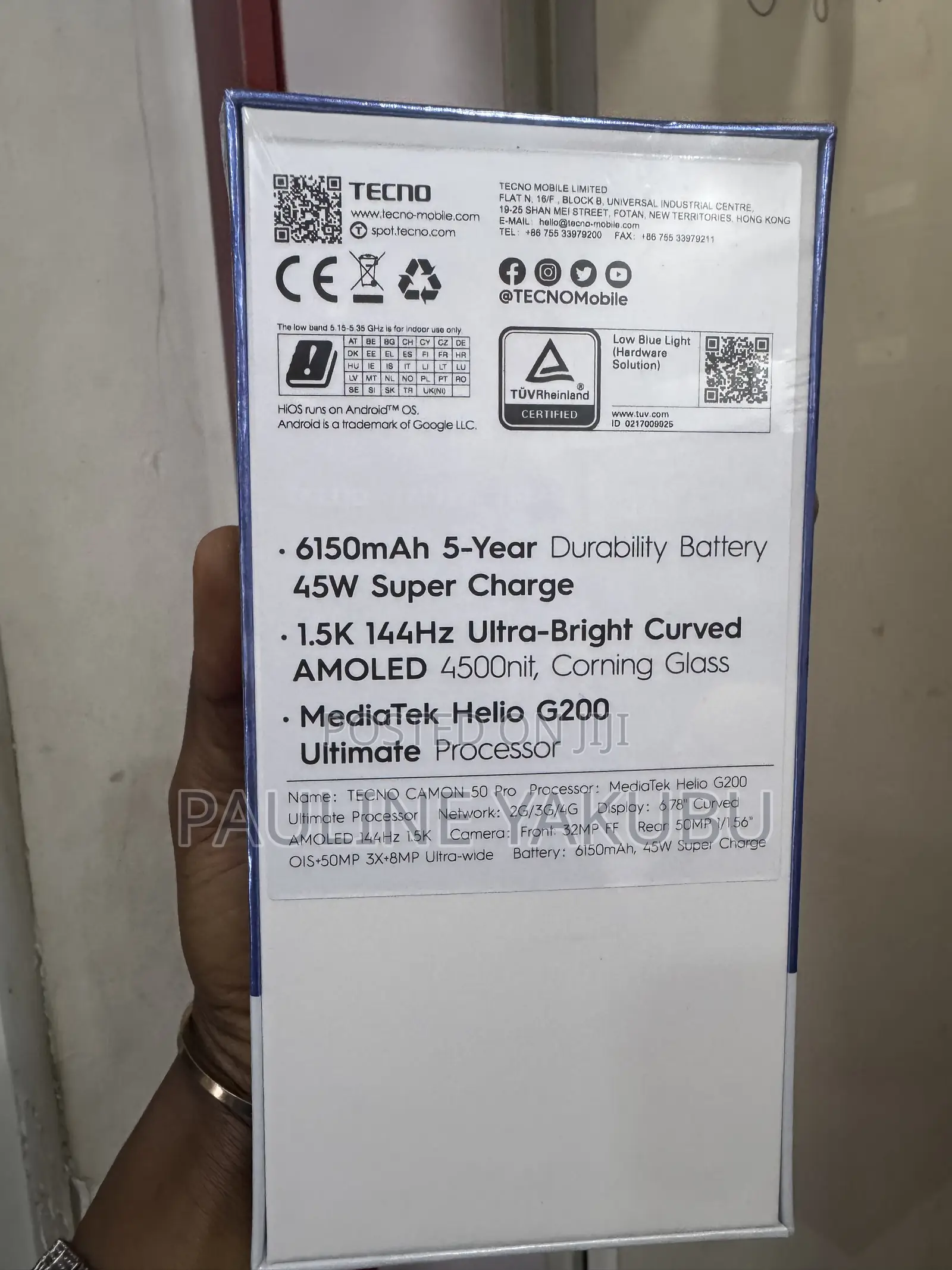 New Tecno Camon 50 Pro 256 GB