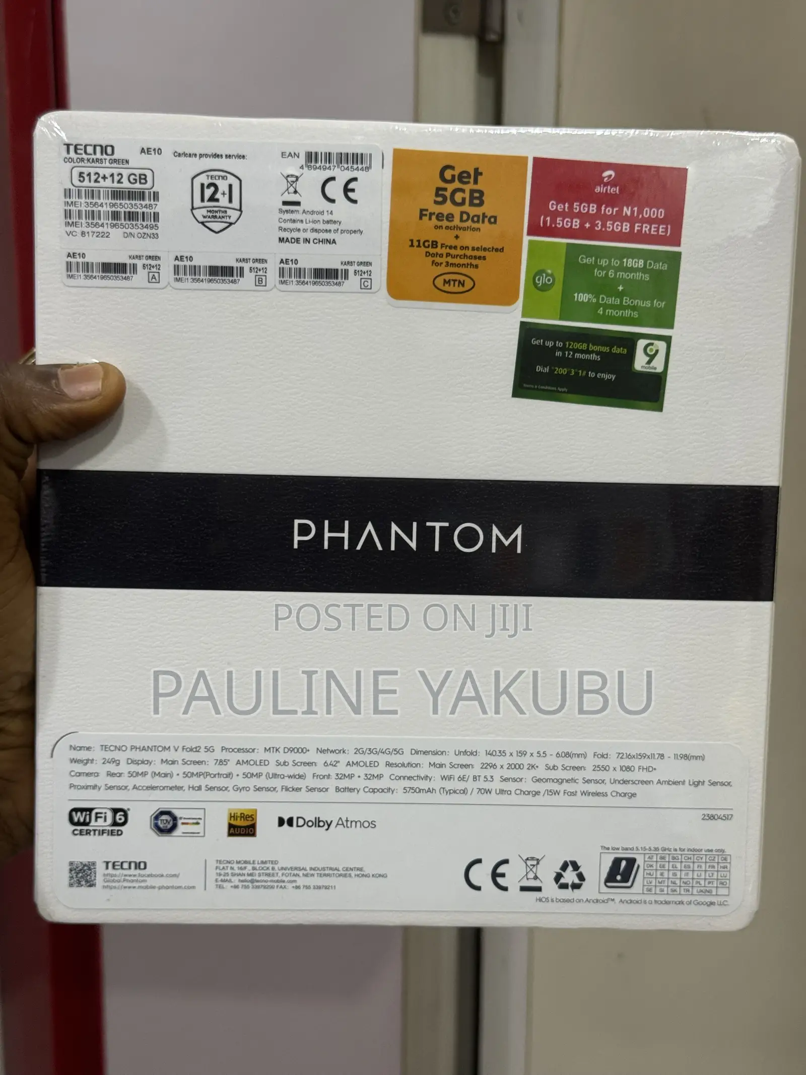 New Tecno Phantom V Fold 2 512 GB Black