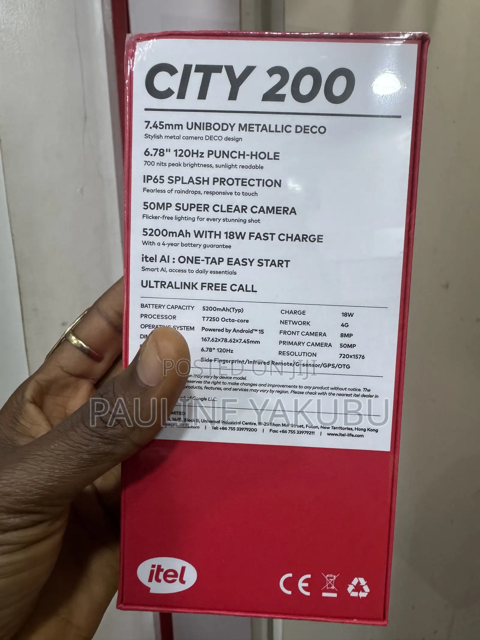 New Itel City 200 128 GB Black