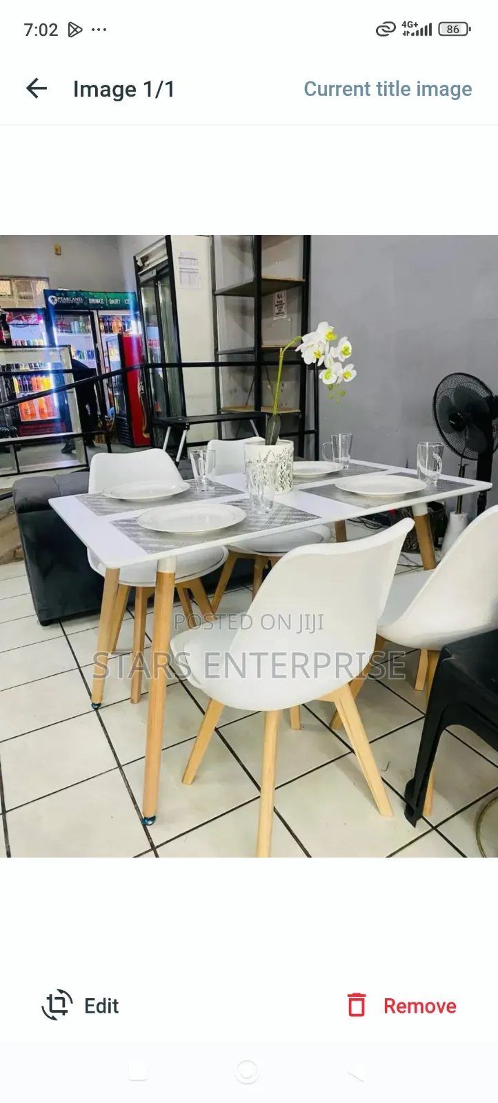 6 Seater Dinning Set With Wooden Legs