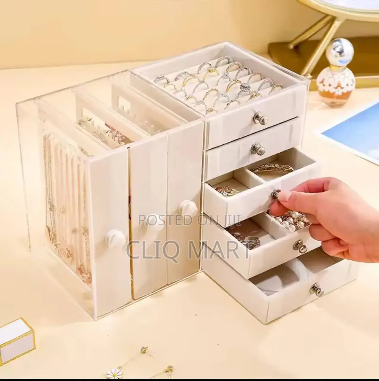 Multilayer Jewelry Box – 8 Layer Acrylic Organizer With Drawers