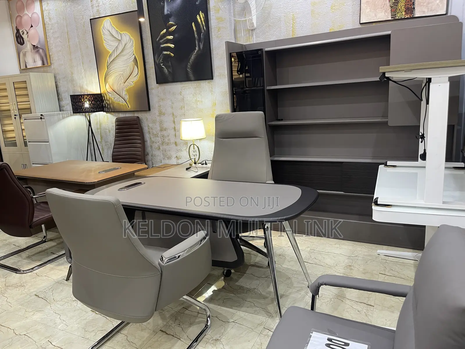 Executive Table With Shelf/Foreign/Quality/Executive Table /Book Shelf