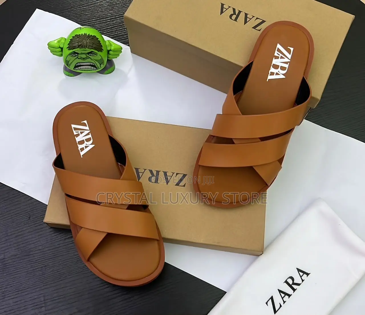 Zara Quality Luxury Men Genuine Leather Pams