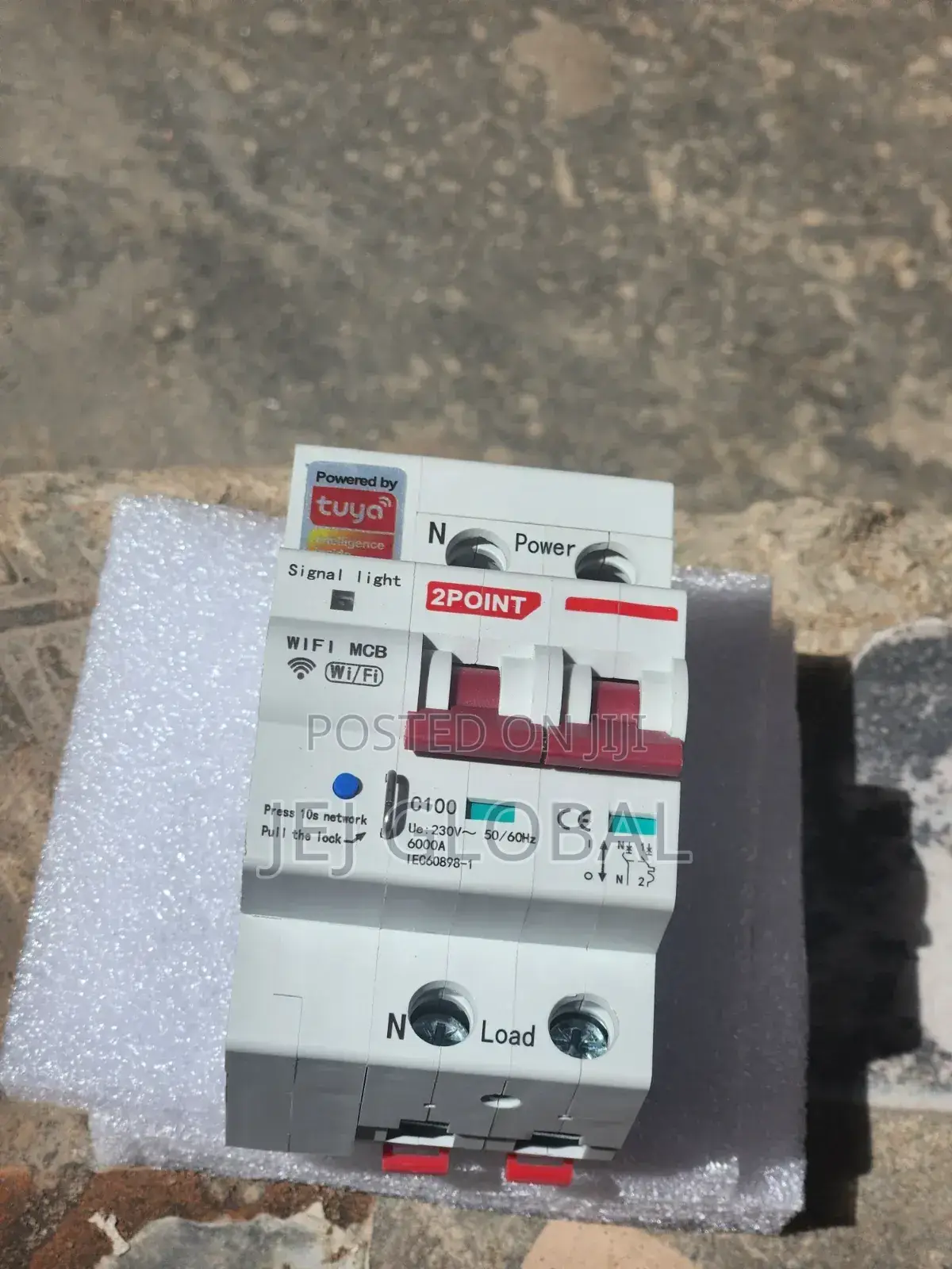 100A 2-Pole WiFi Smart MCB Circuit Breaker – Tuya Compatible
