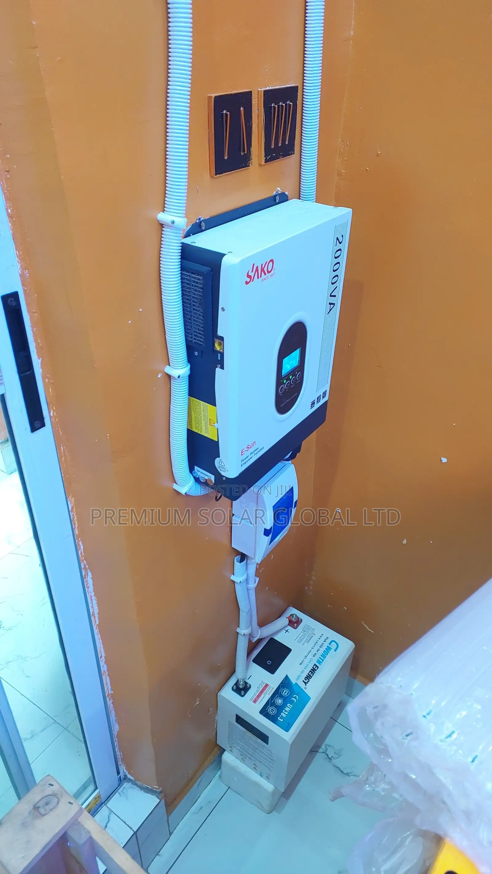 2kva Sako Inverter - 1.5kwh Cworth Battery - 3 X 630w Solar Panel