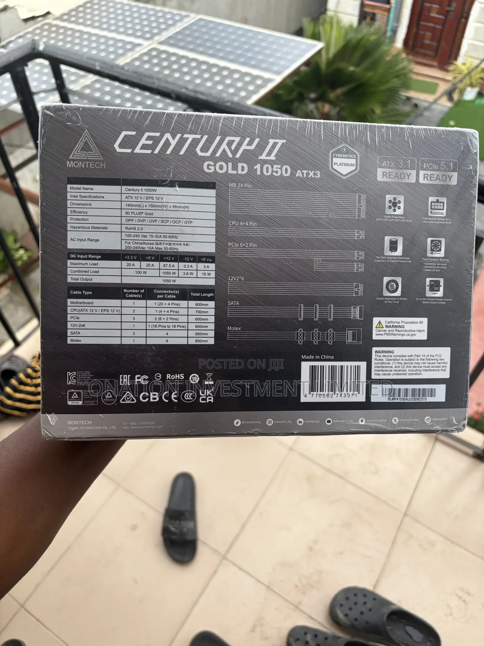 MONTECH Century II 1050W 80 PLUS Gold Power Supply (ATX 3.1 PCIe 5.1