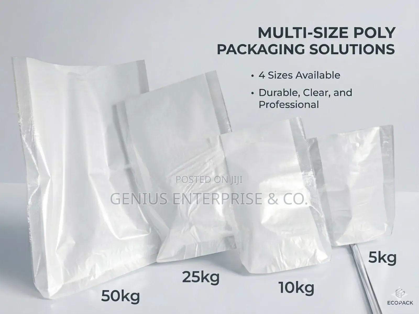 Multi Size Pp Woven Sacks Food Industrial Grade 5kg\10kg\25kg\50kg
