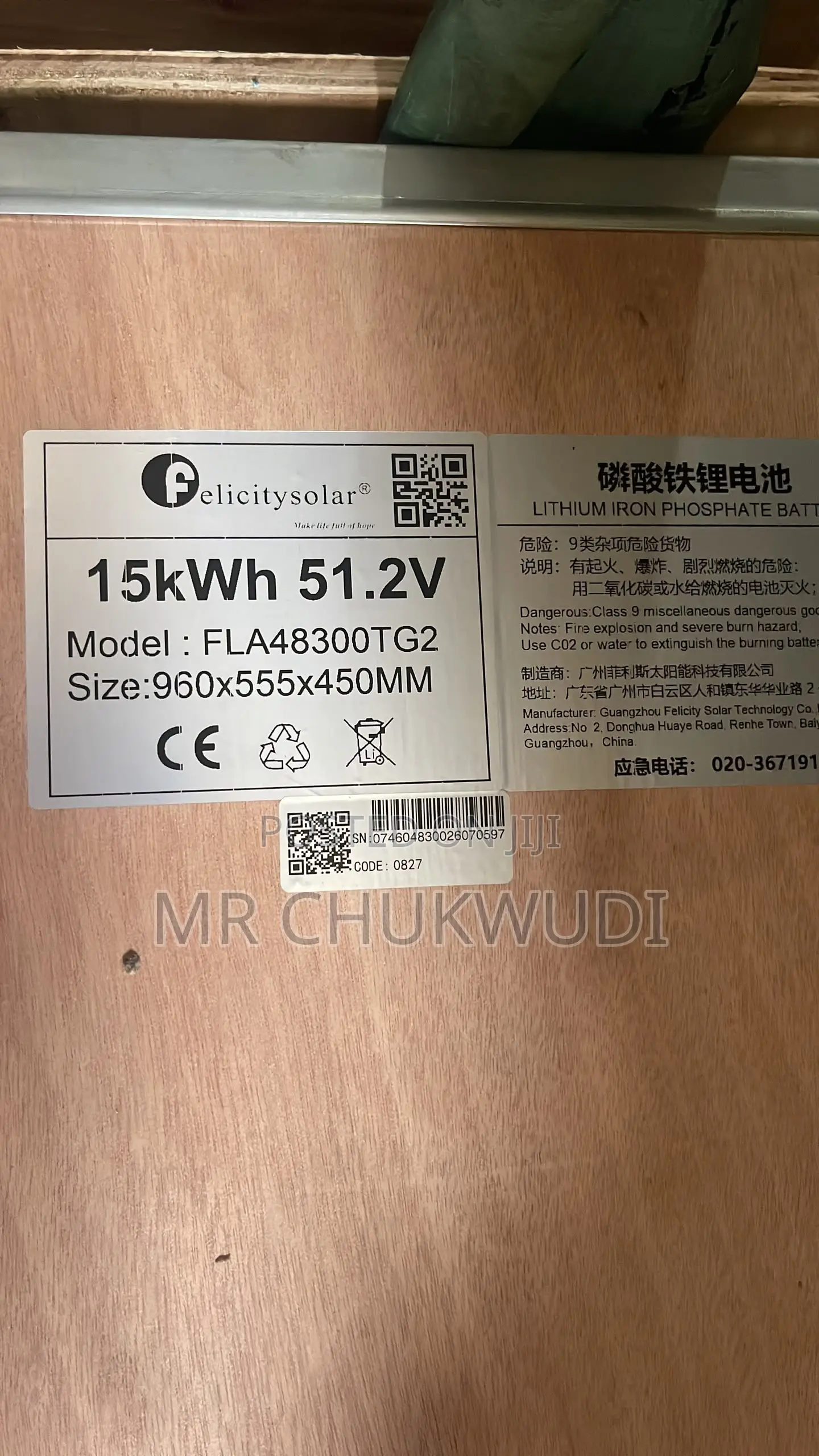 15kwh 51.2v Fla48300gt2 Felicity Solar Lithium Batteries Is Available
