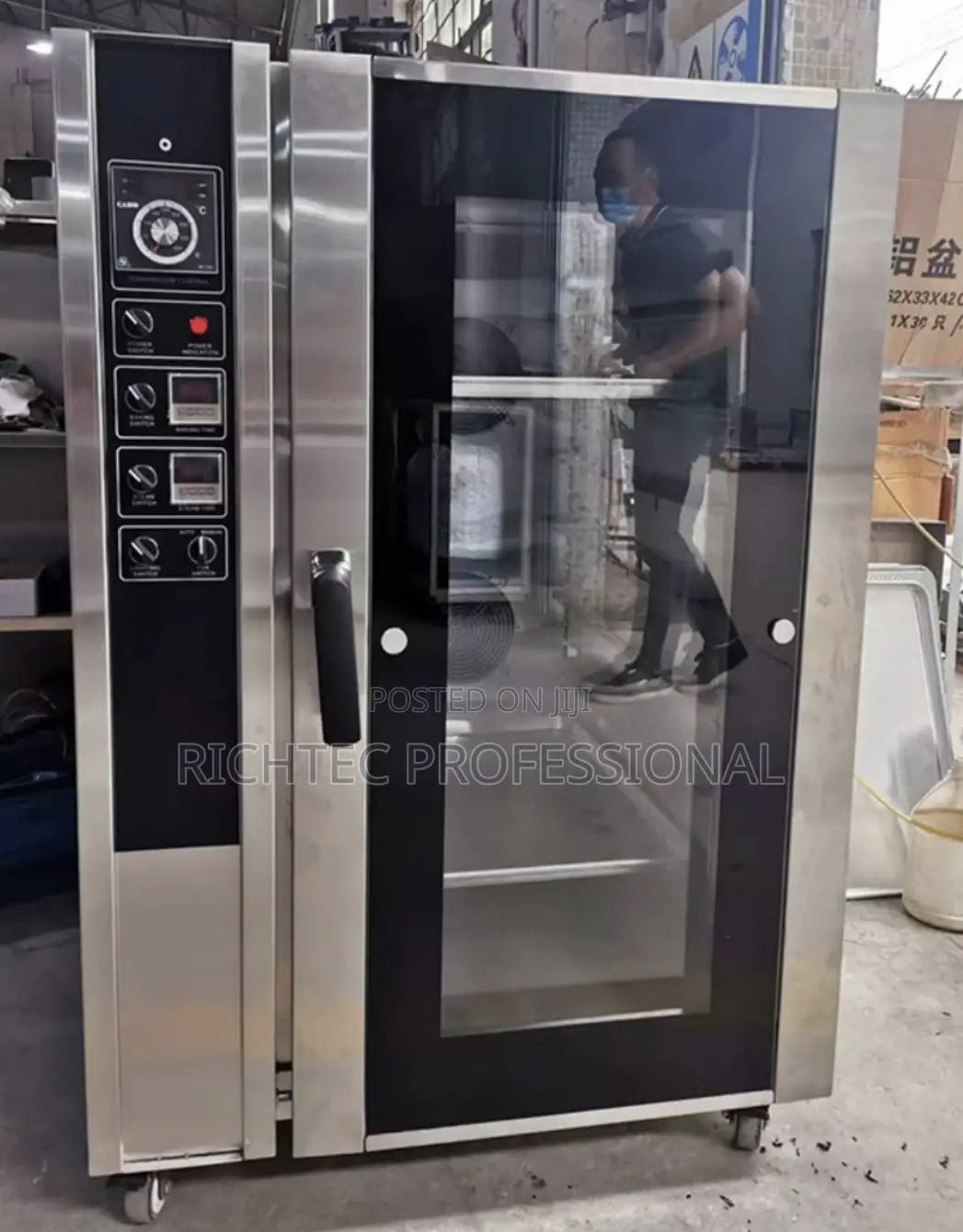 Commercial 8-Tray Gas Convection Oven - Stainless Steel Bakery Oven