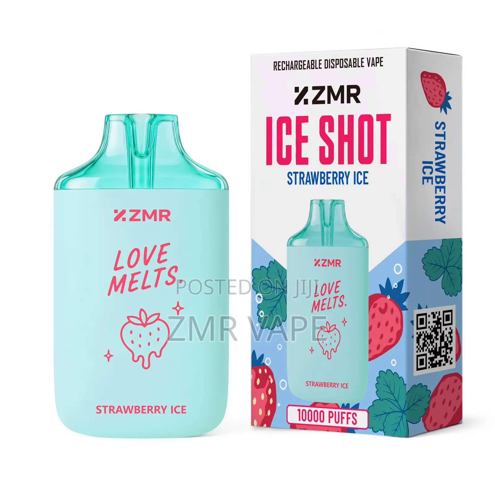ZMR ICESHOT Strawberry Ice Rechargeable Disposable Vape – 10,000 Puffs