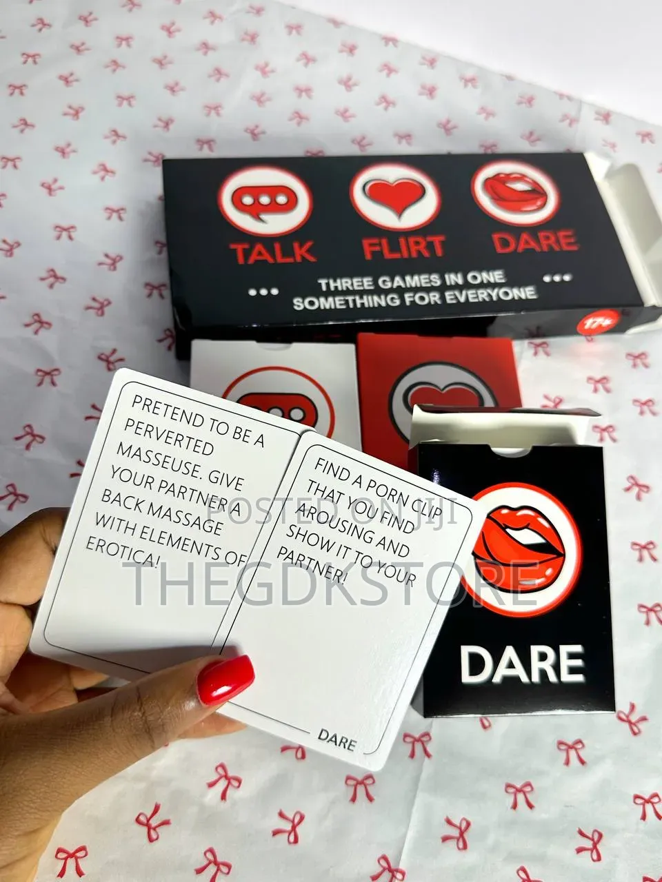 Talk, Flirt, Dare Game Card