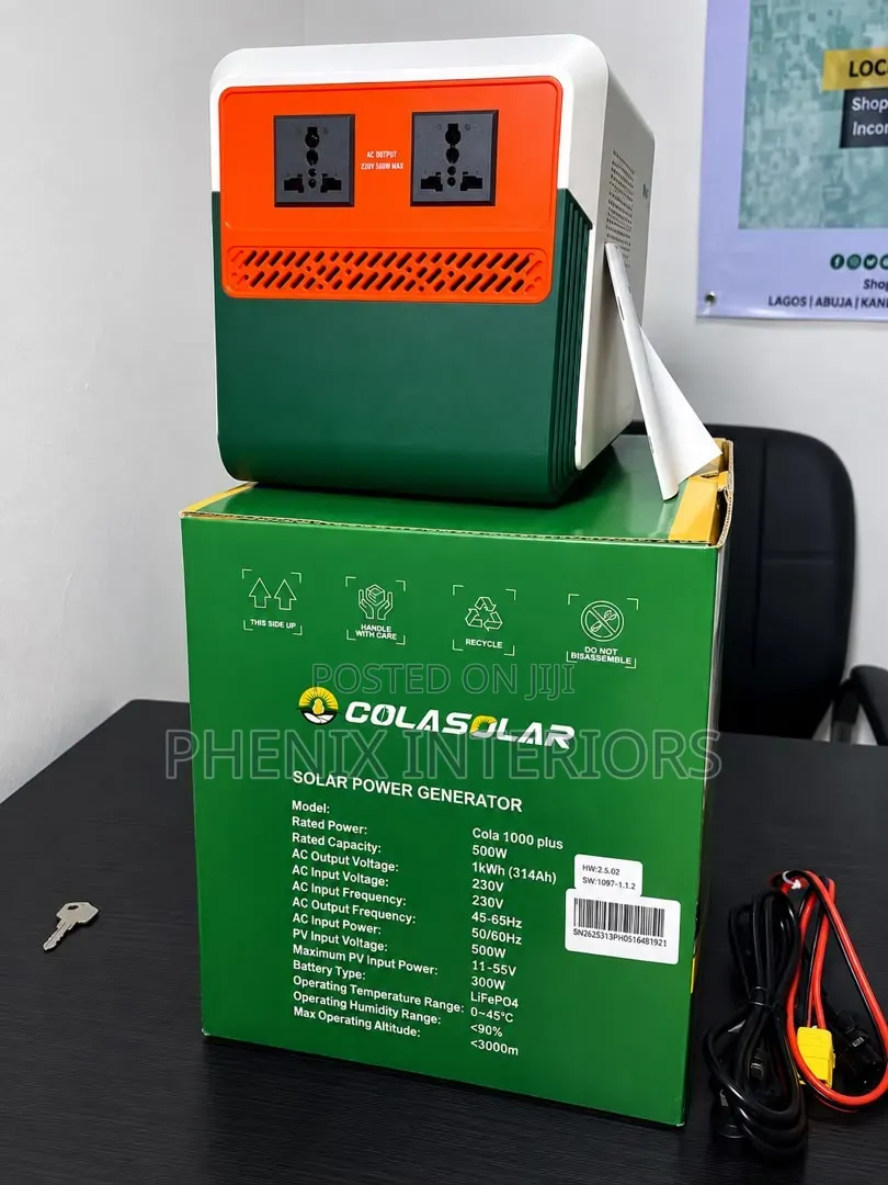 Cola Solar 1000plus 500 Watts Solar Power Generator Station