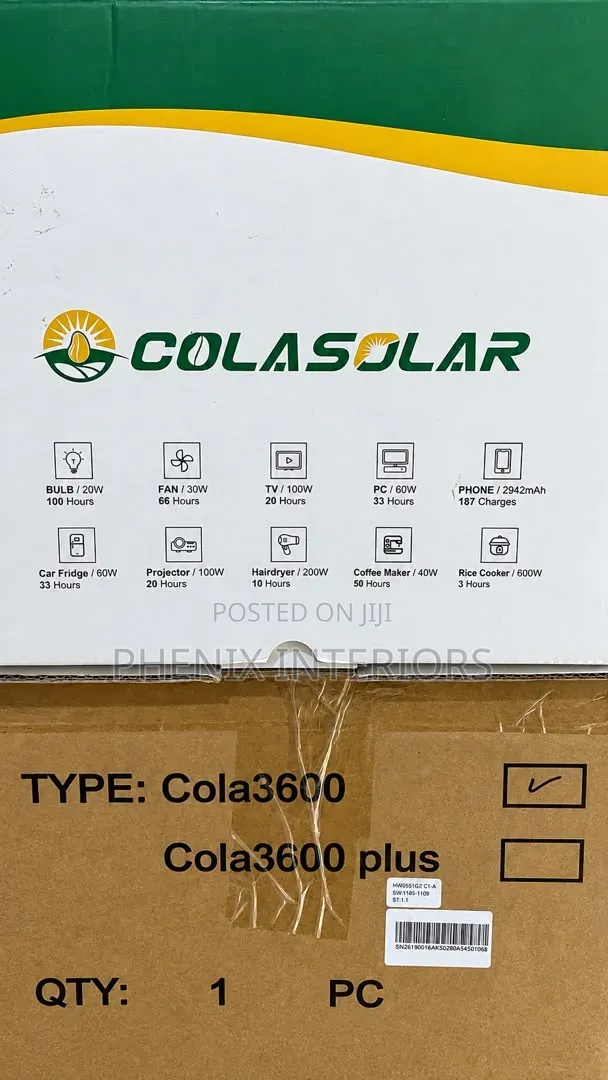 Cola Solar 1000plus 500 Watts Solar Power Generator Station