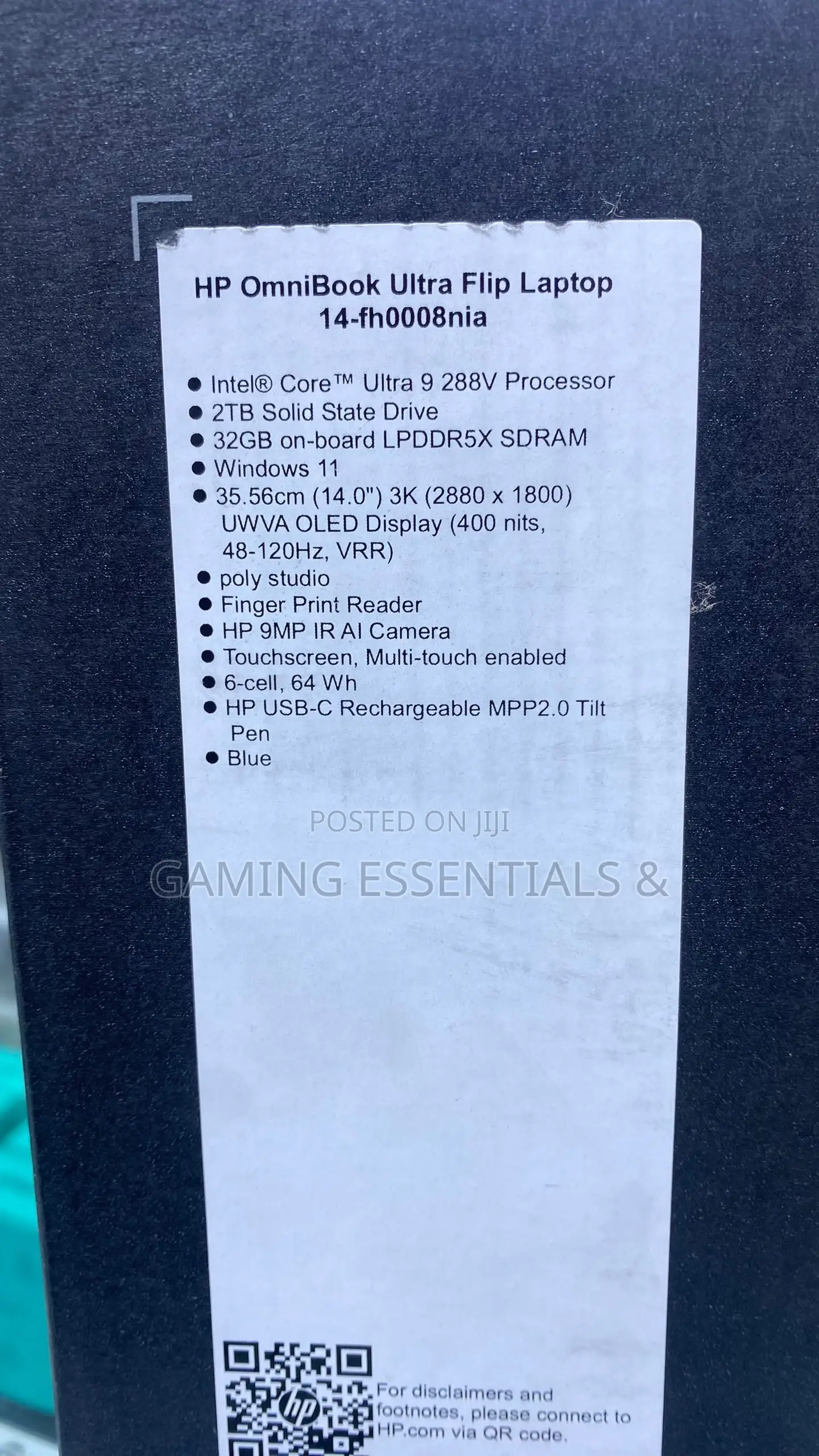 New Laptop HP OmniBook Ultra Flip 14" 32GB Intel Core Ultra 9 SSD 2T