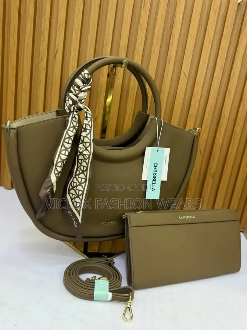 Chris Bella 2in1 Quality Ladies Leather Bag