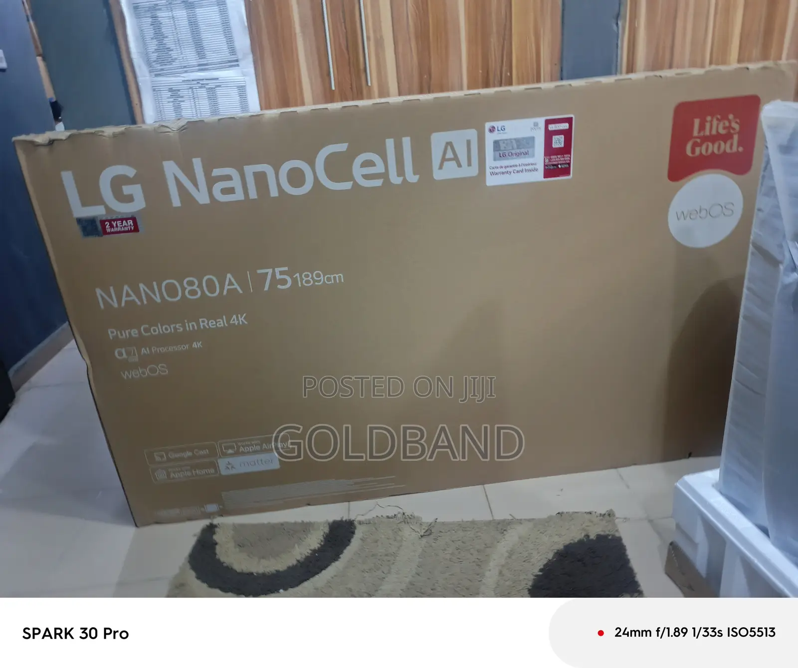 LG 75" Nano80t6a Smart Nanocell TV