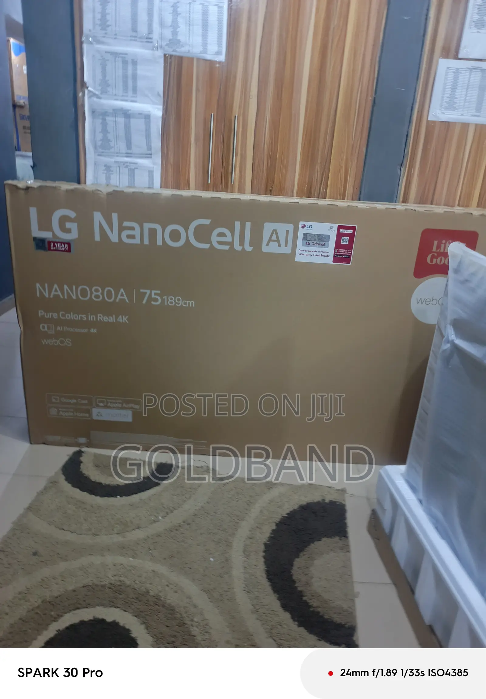 LG 75 Inch Nano80t6a Smart TV