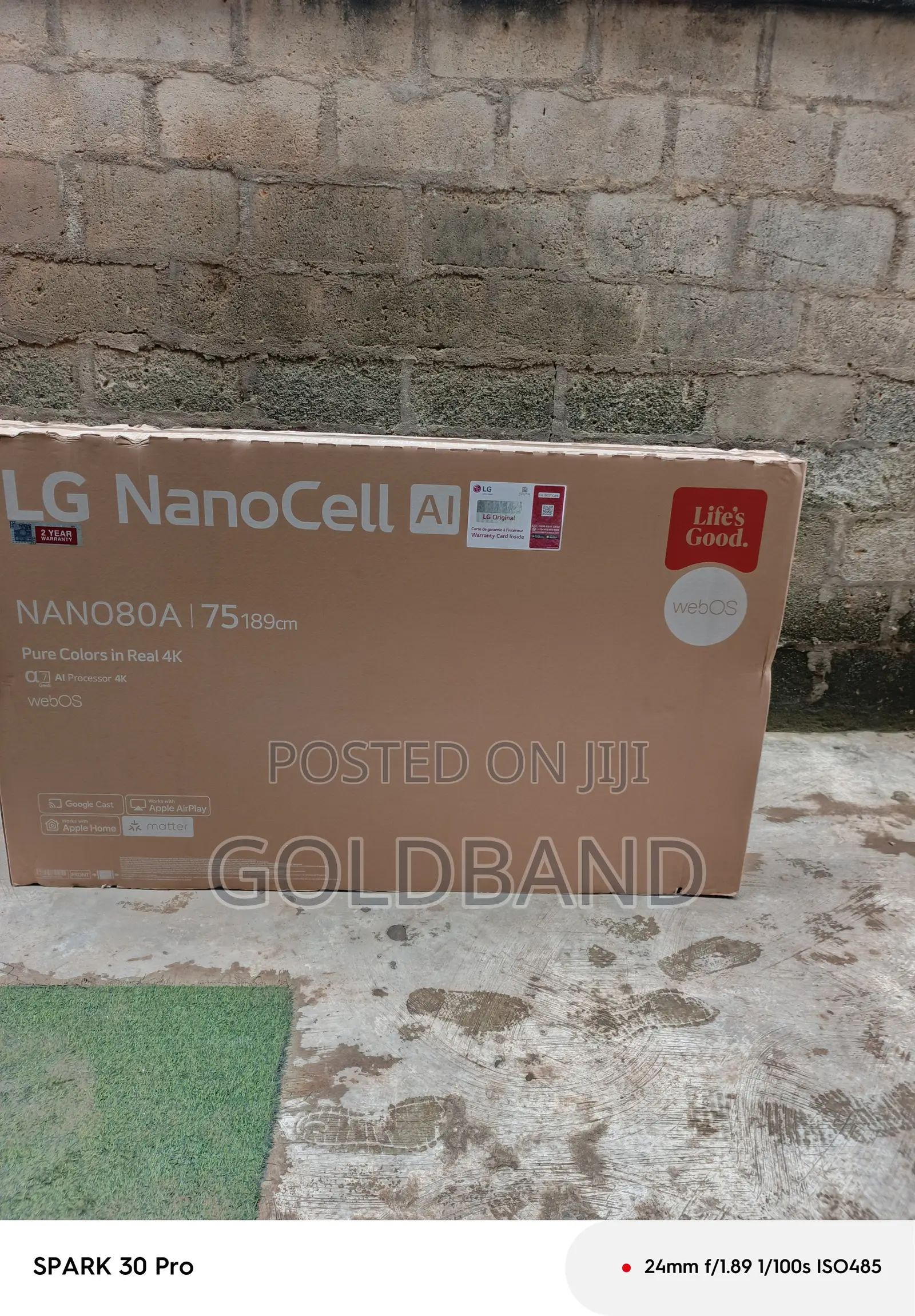 LG 75 Inch Nanocell Uhd Smart TV Nano80t6a