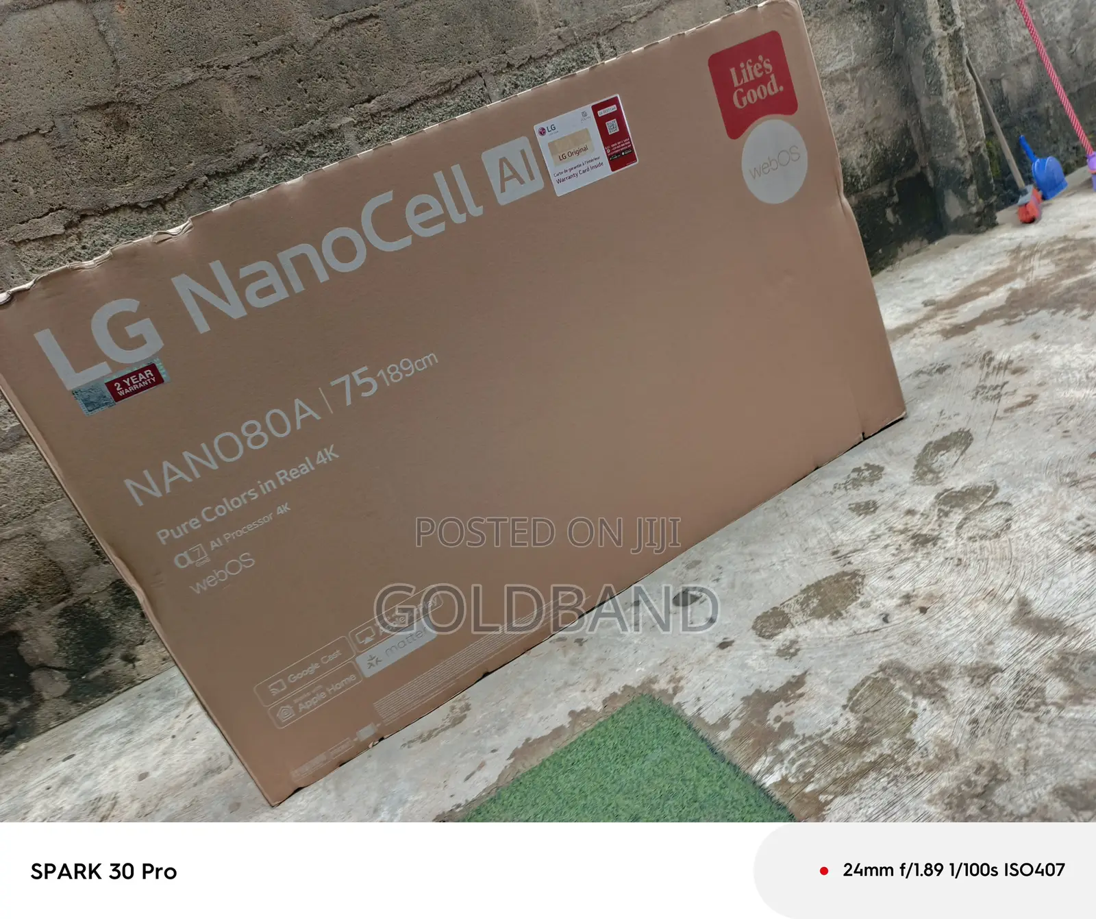 LG 75" UHD NanoCell Smart Television – NANO80T6A