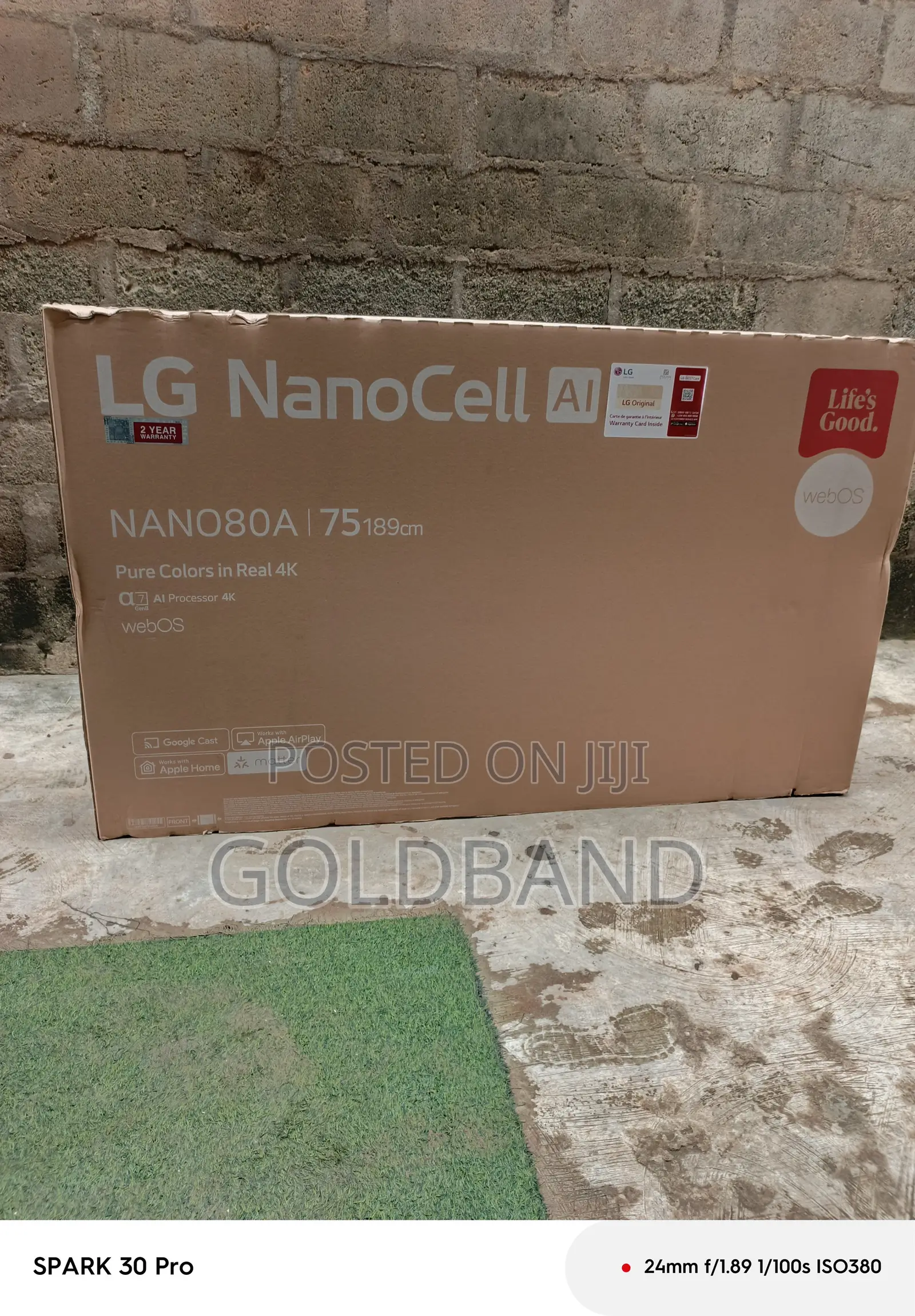 LG 75" UHD NanoCell Smart Television – NANO80T6A