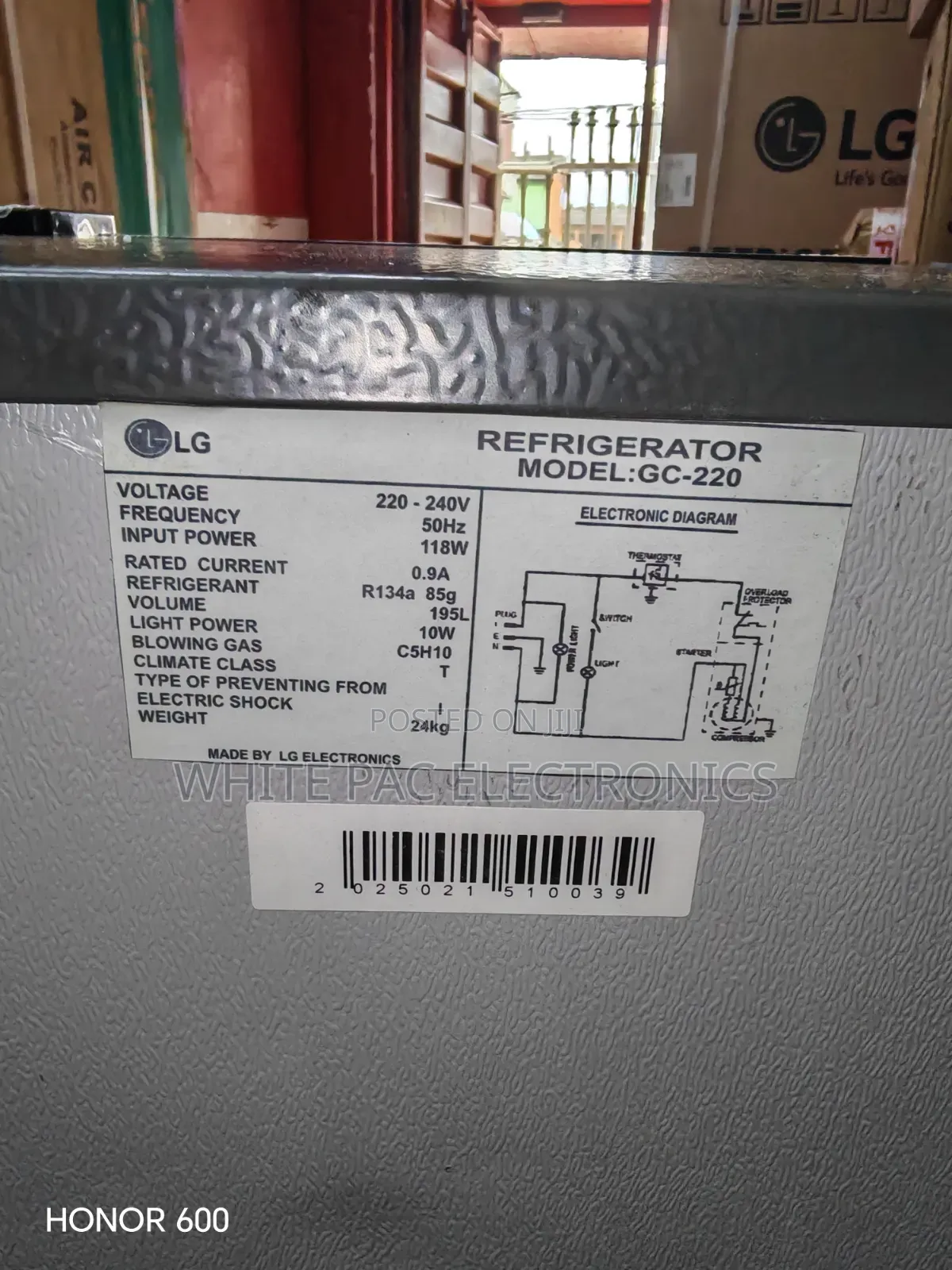 Brand New LG 195 Litre Double Door Fast Freezing( Original ) 2 Yrs
