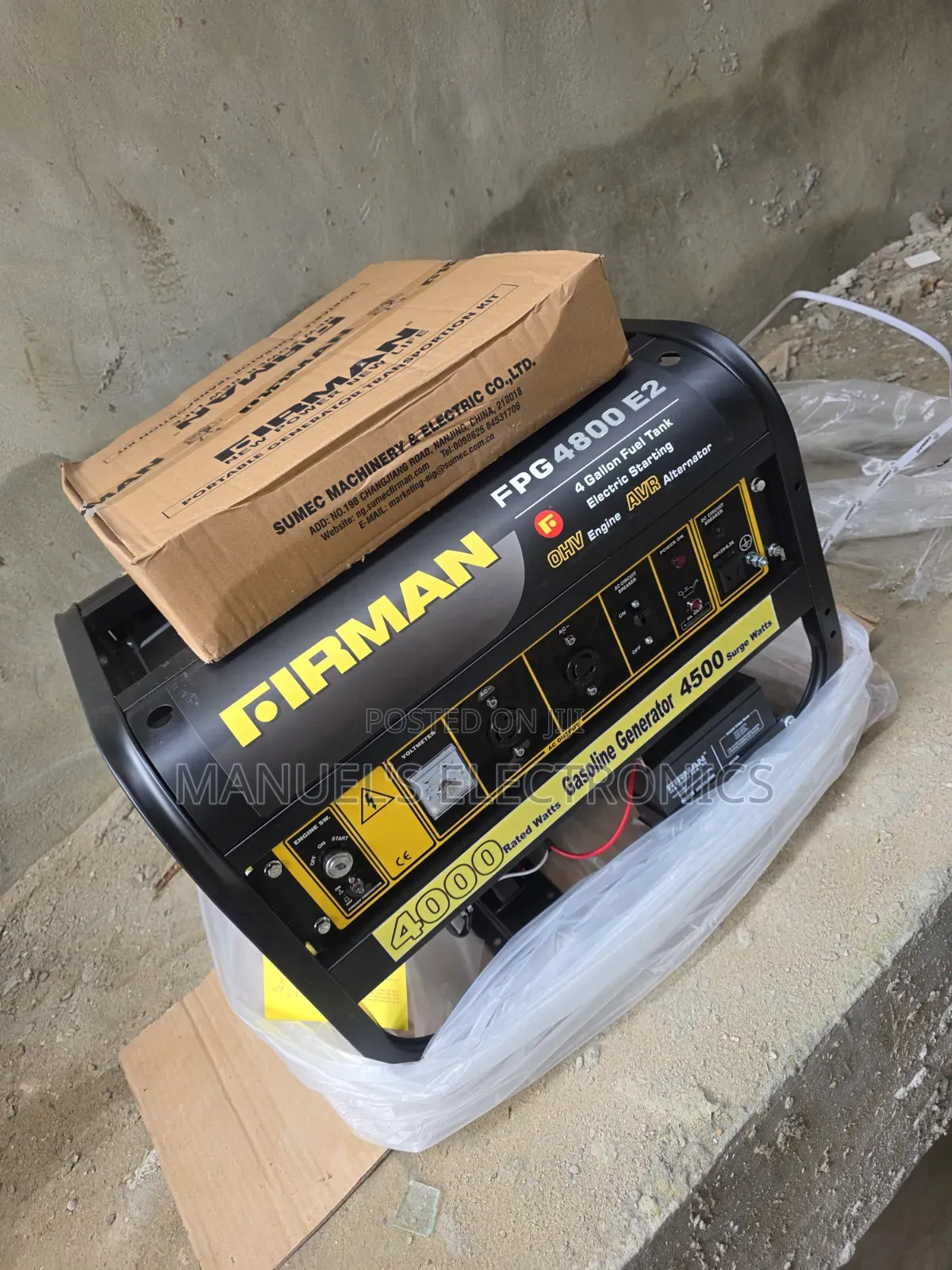 This Is Firman Black Petrol Generator 4.5kva 100%copper Coil