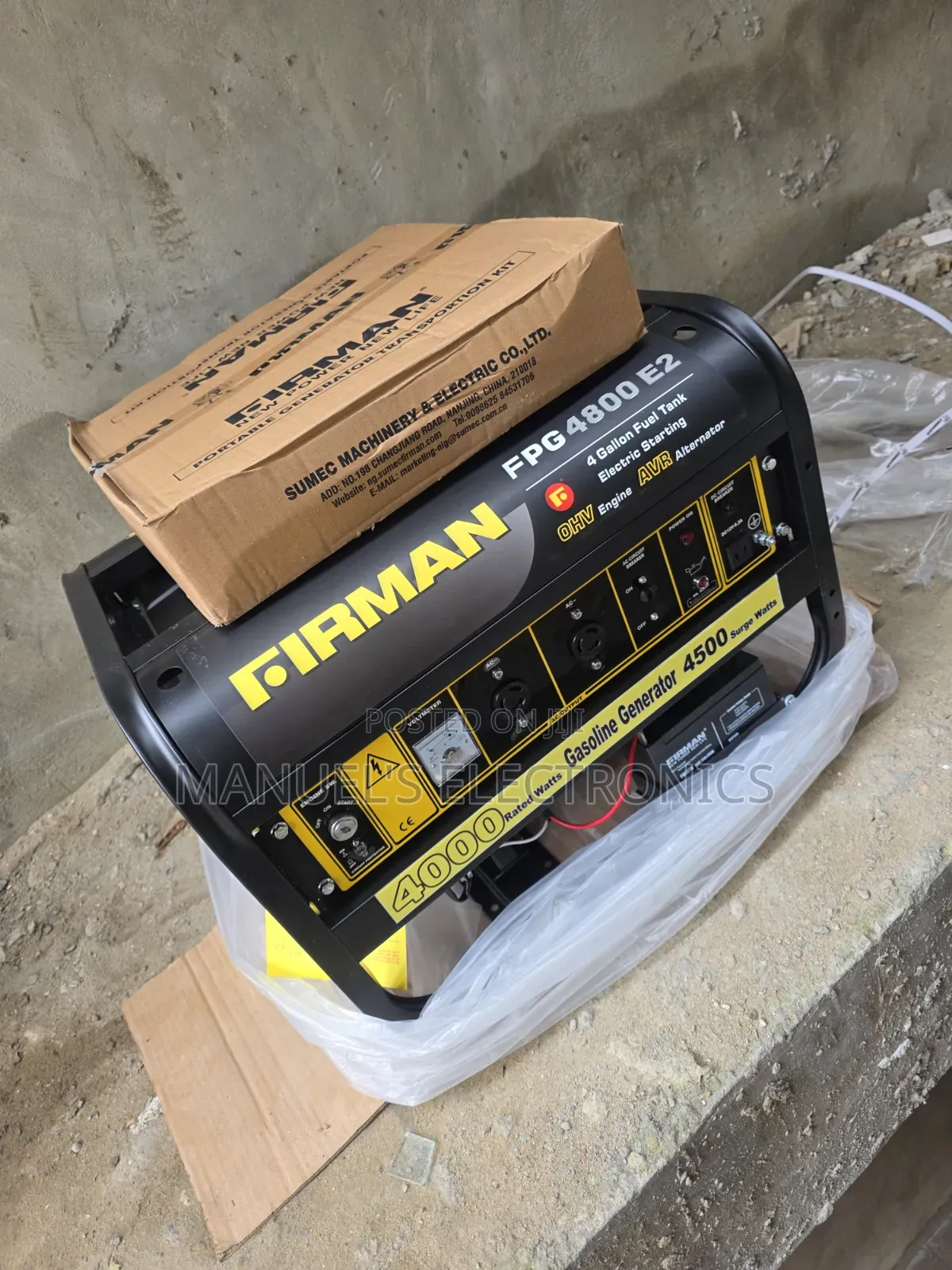 This Is Firman Black Petrol Generator 4.5kva 100%copper Coil