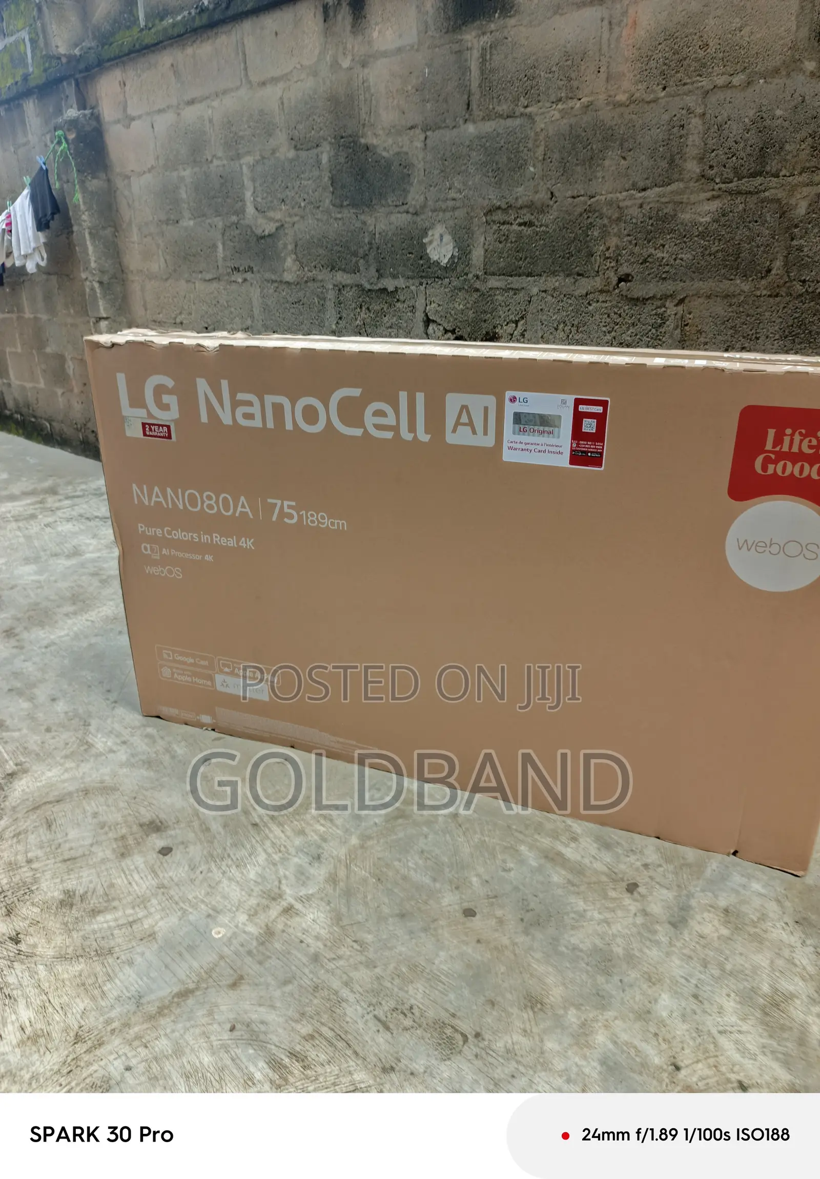LG NANO80T6A 75 Inch Smart NanoCell Television