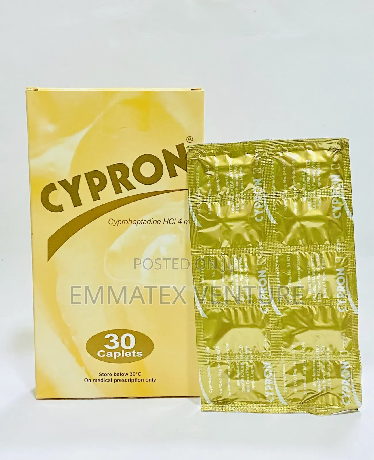 Cypron Caplet (Cyproheptadine) X30