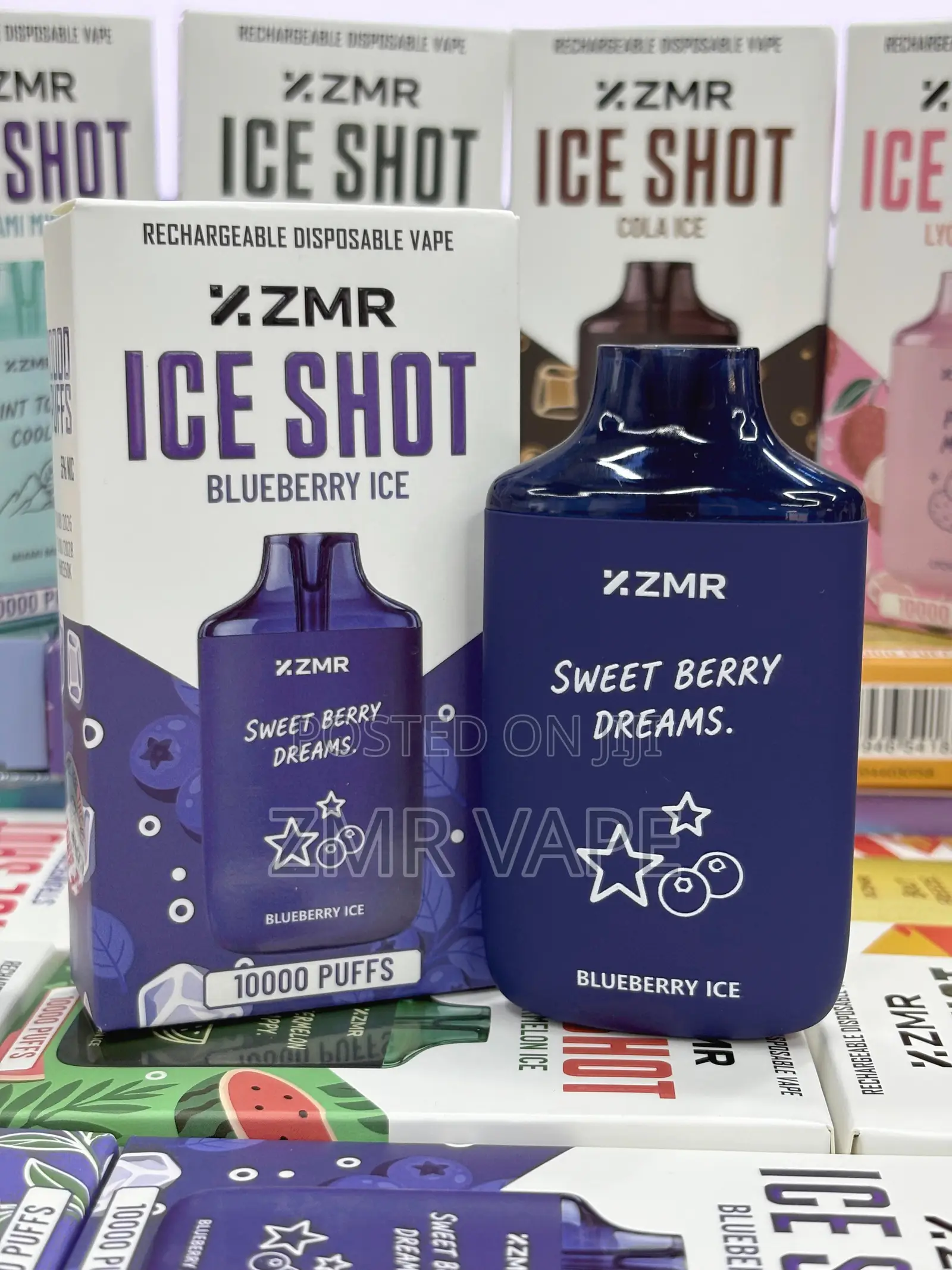 ZMR ICESHOT Blueberry Ice Rechargeable Disposable Vape – 10,000 Puffs