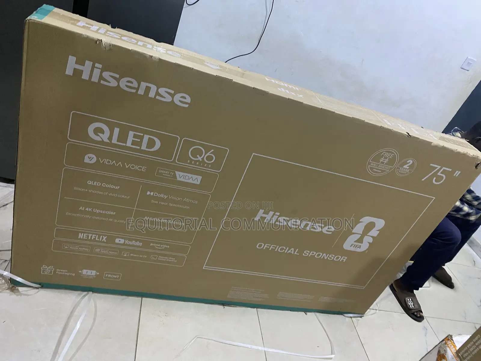 Hisense 75 Inch QLED Smart TV Q6 Series 75Q60QAVT