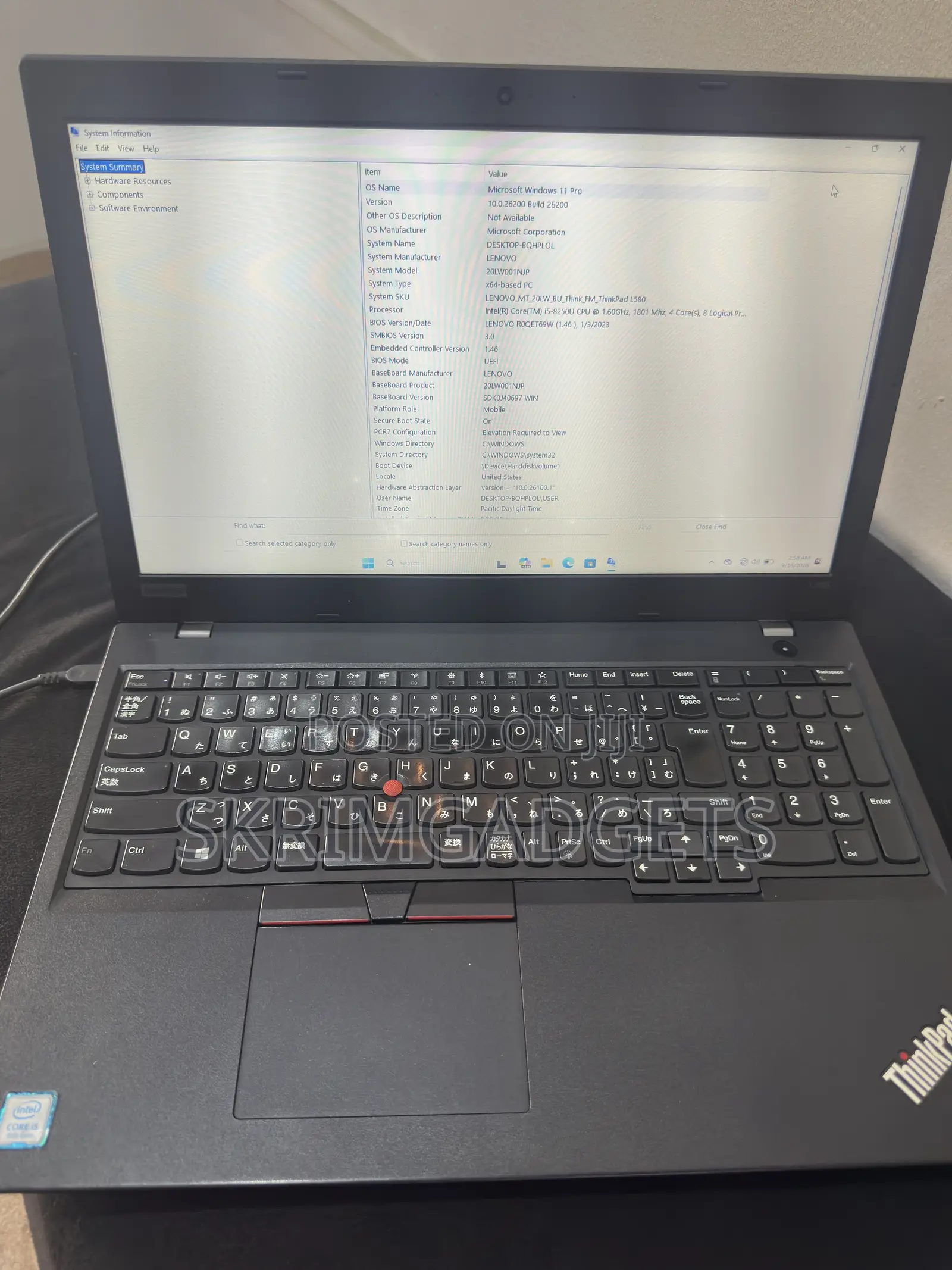 Laptop Lenovo ThinkPad L580 8GB Intel Core i5 SSD 128GB