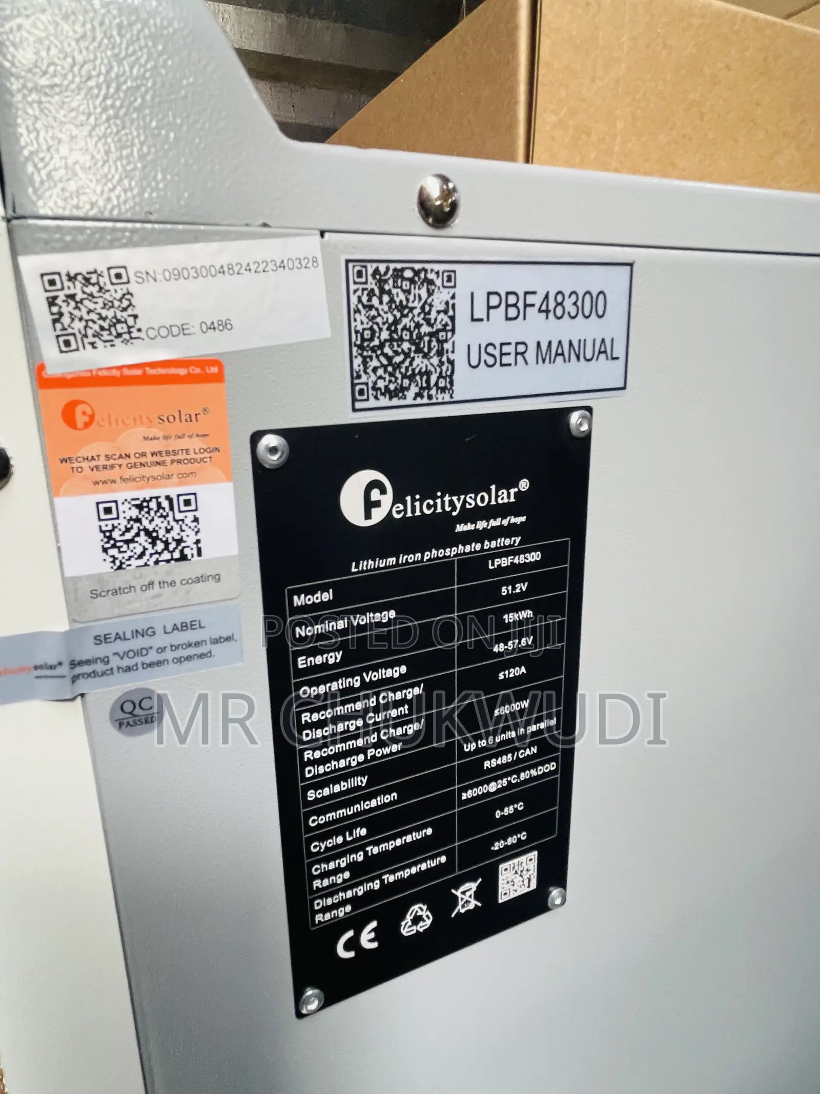15kwh 51.2v Felicity Solar Lithium Batteries Is Available
