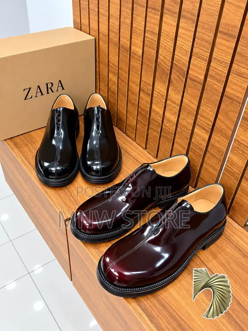 High Quality Premium Zara Patent Derby Shoes
