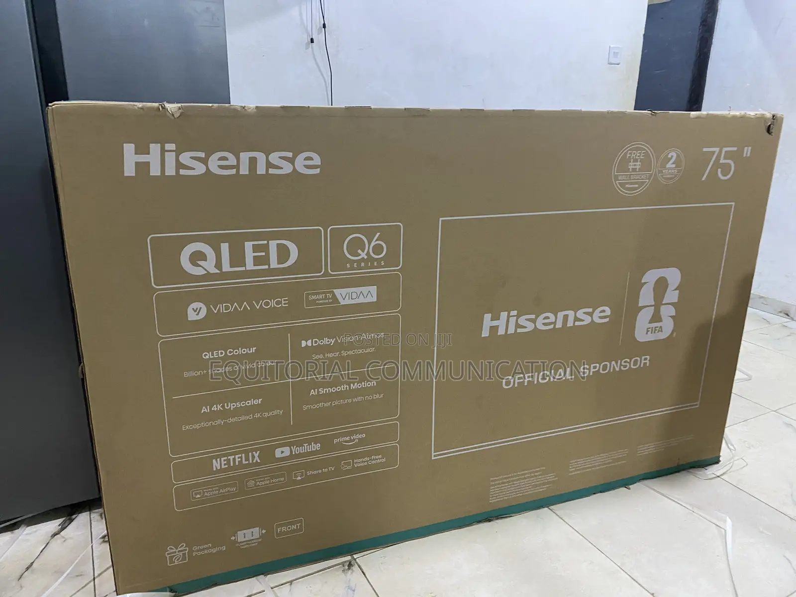 Hisense 75Q60QAVT 75 INCH Ultra HD QLED Screen