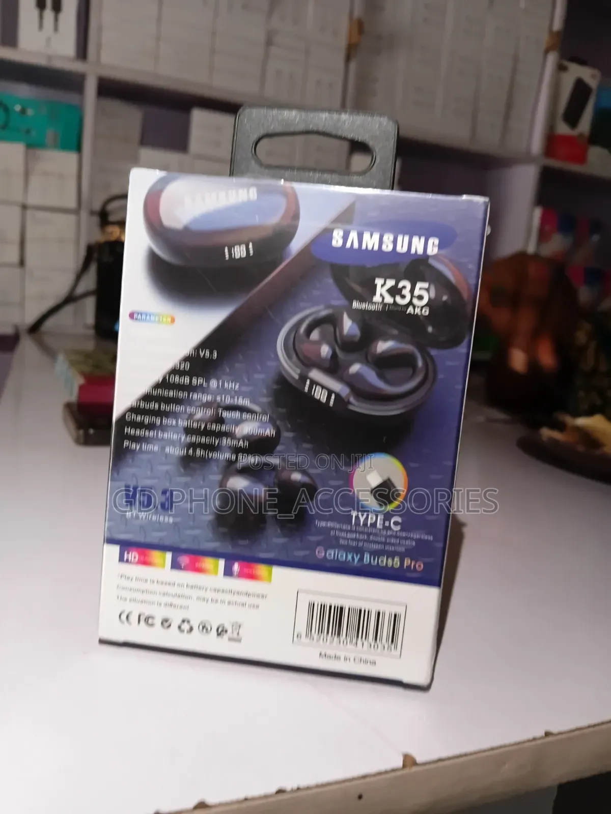 Clip-on Wireless Bluetooth Earphones With LED Display – Brand New