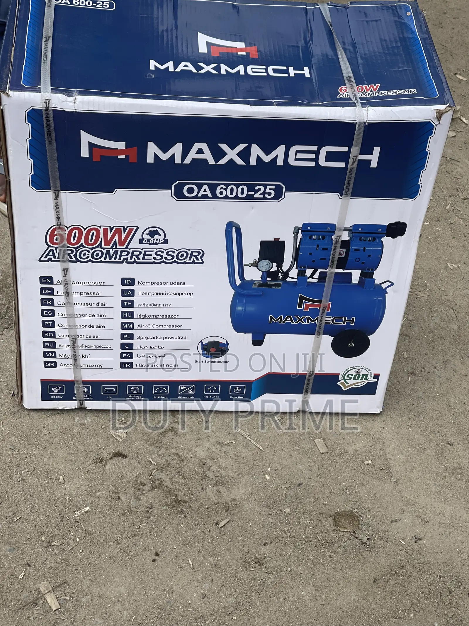 Maxmech OA 600-25 Oil-Free Air Compressor (25 Liters / 600W / 0.8HP)