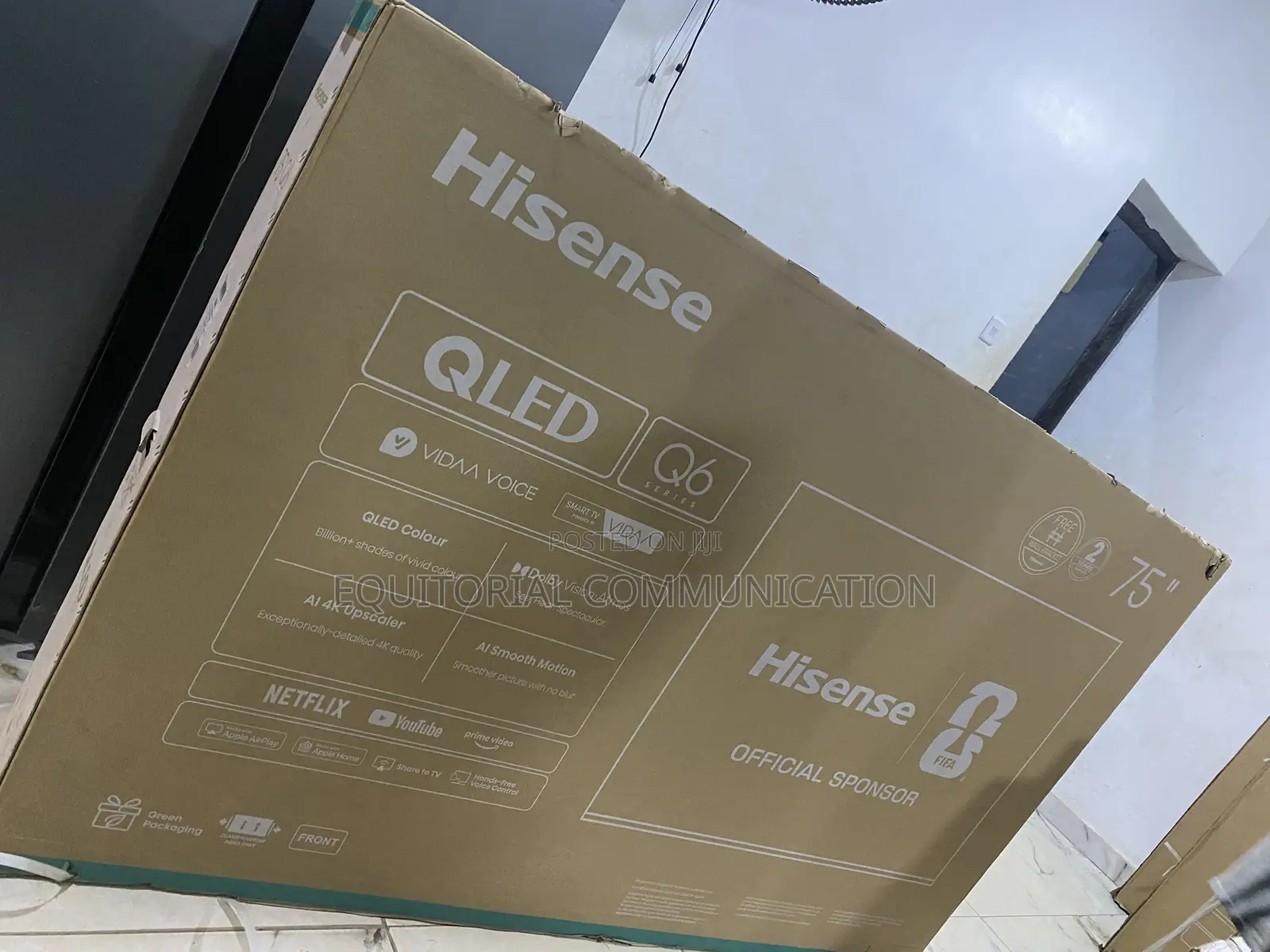 Hisense 75Q60QAVT 75 INCH QLED Smart Home Entertainment Television