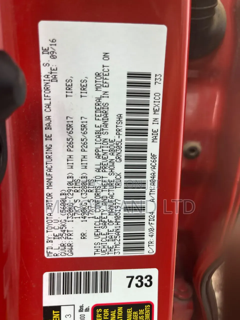 Toyota Tacoma 2017 Red