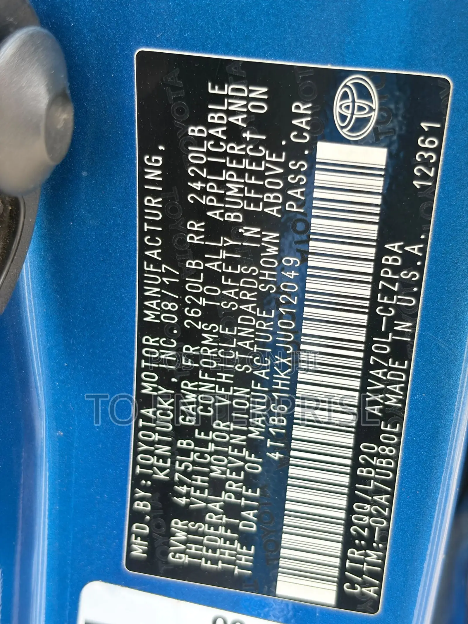 Toyota Camry 2018 Blue