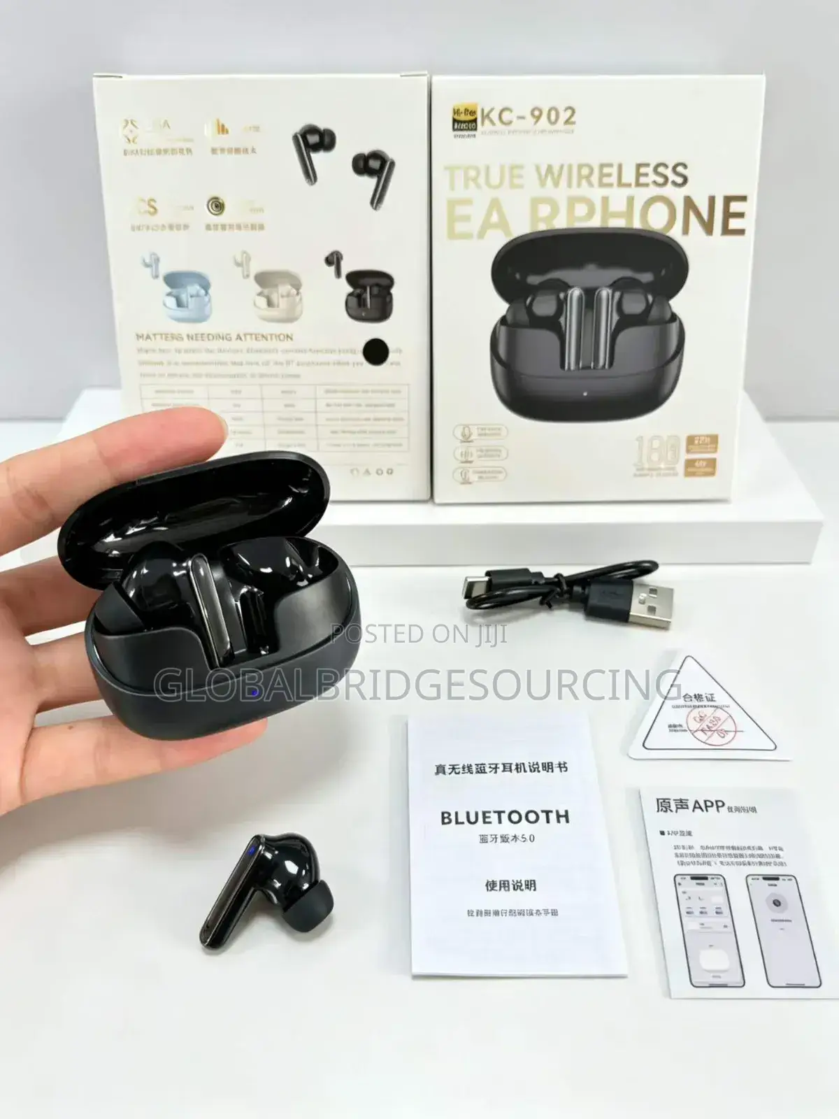 Brand New KC-902 True Wireless Hi-Res Bluetooth Earphones – Sky Blue