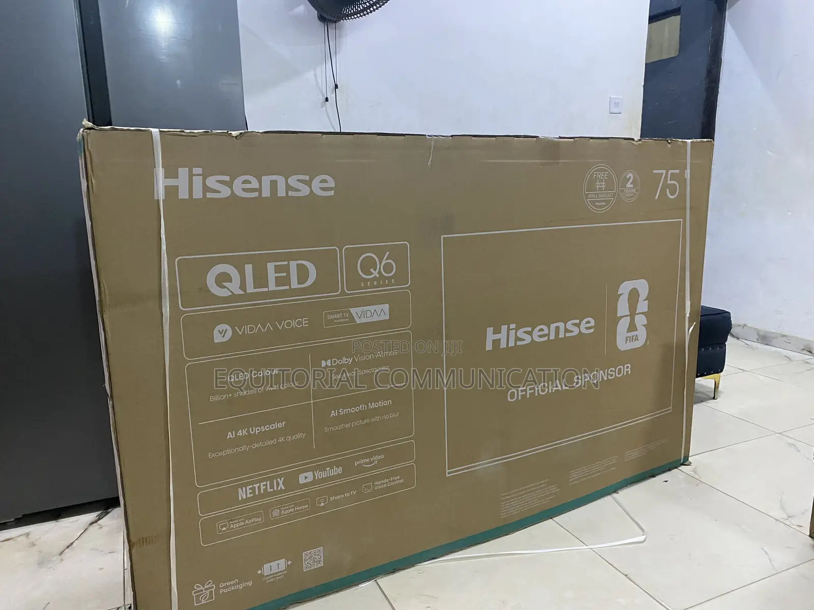 Hisense 75Q60QAVT 75 Inch QLED Television for Home Cinema