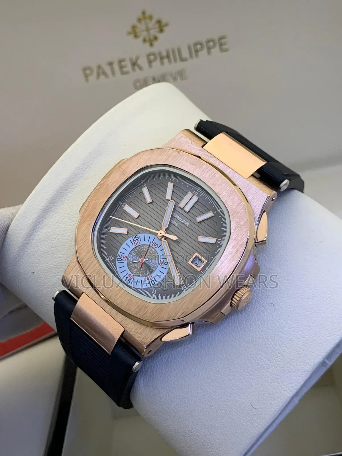 Patek Philippe Luxury Automatic Engine Rubber Wrist Watch