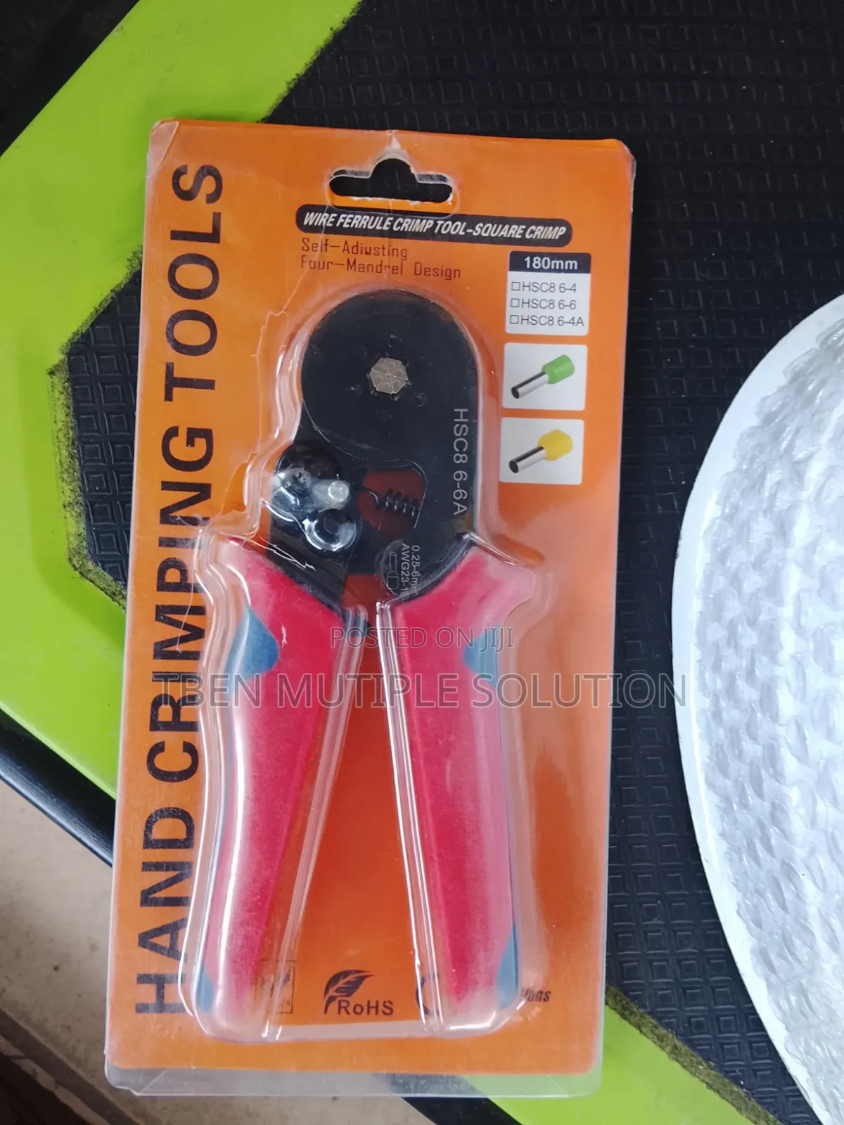 6teeth Self-Adjusting Ratcheting Wire Ferrule Crimping Tool