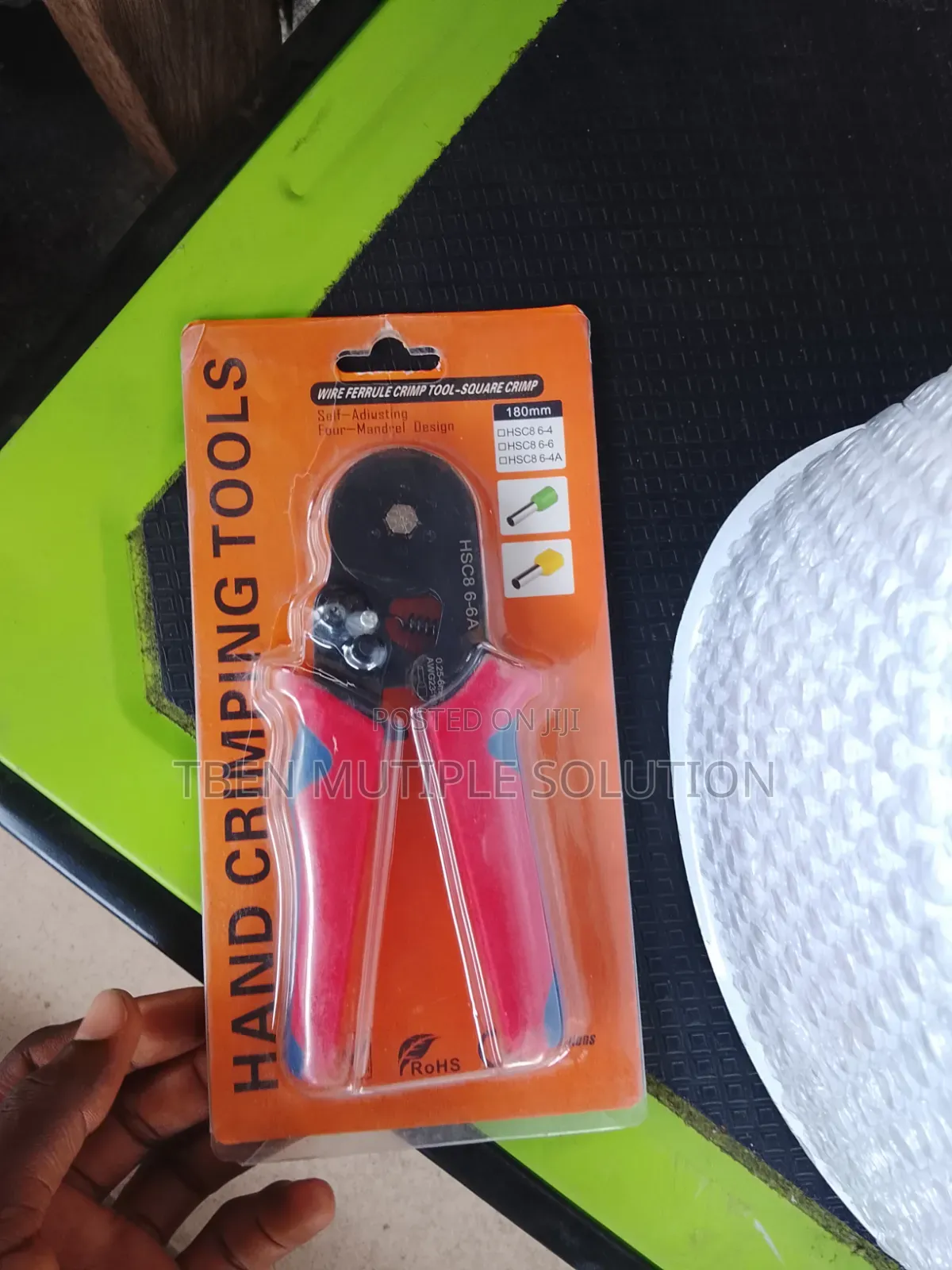 6teeth Self-Adjusting Ratcheting Wire Ferrule Crimping Tool
