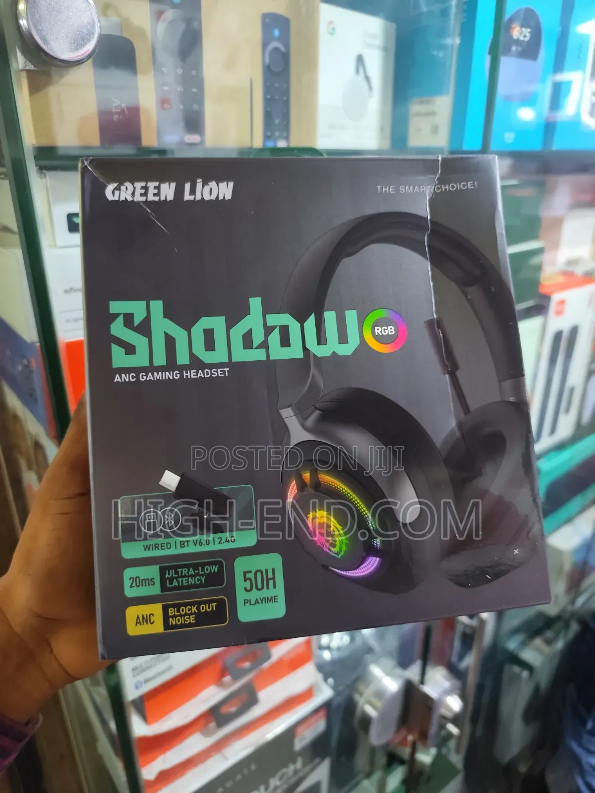 Green Lion Shadow Anc Gaming Wireless Headphone (GL-HP52)