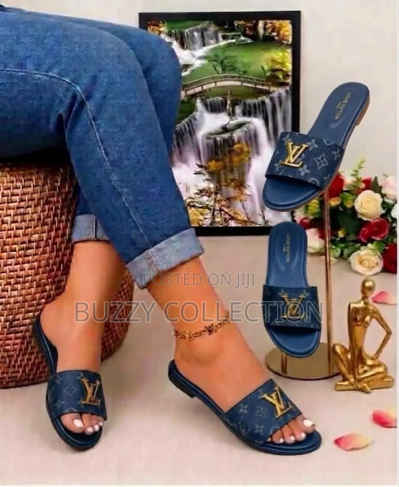 High Quality Luxury Louis Vuitton Flat Slippers