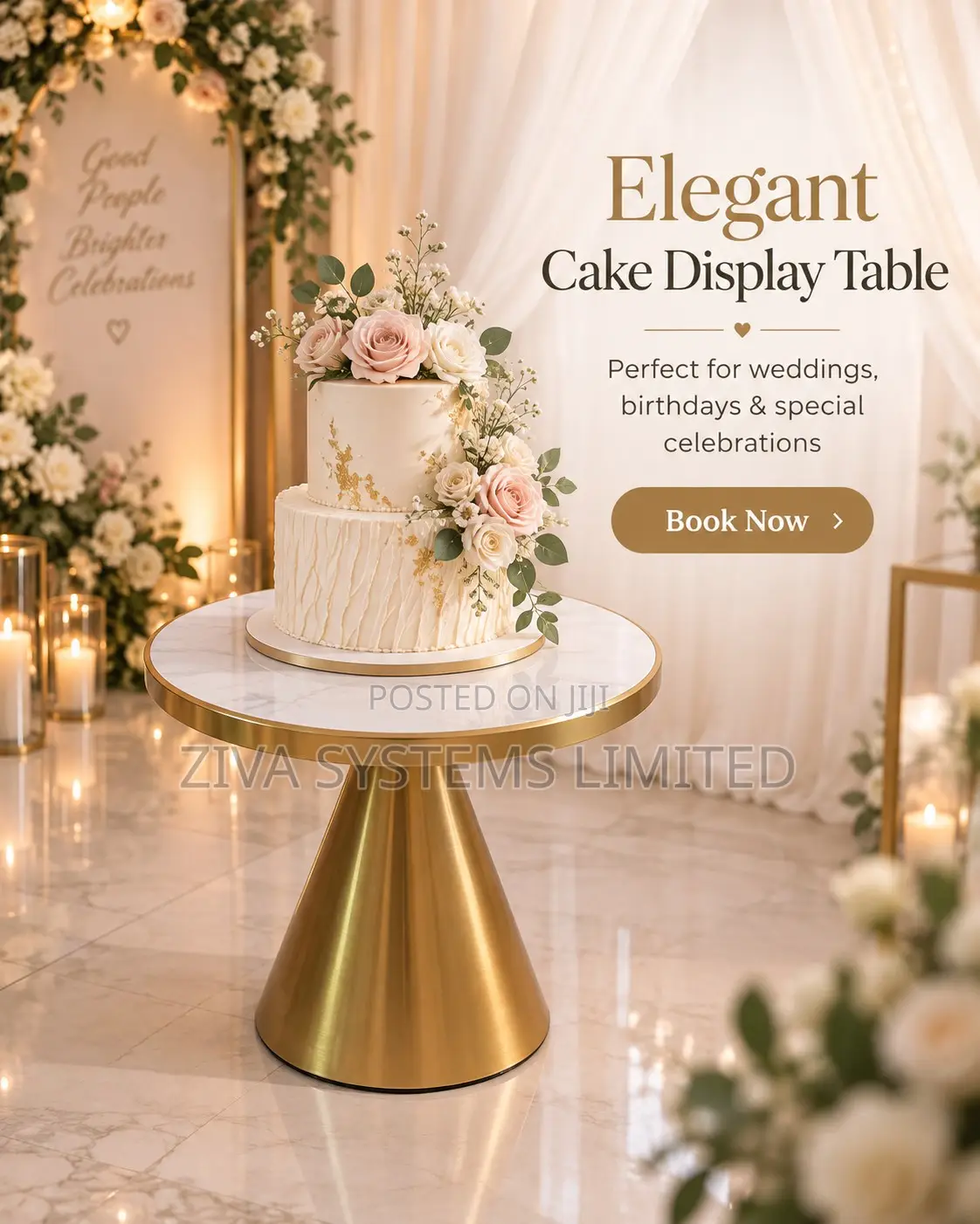 Cake Stand Rental for Weddings, Birthdays Events in Abuja