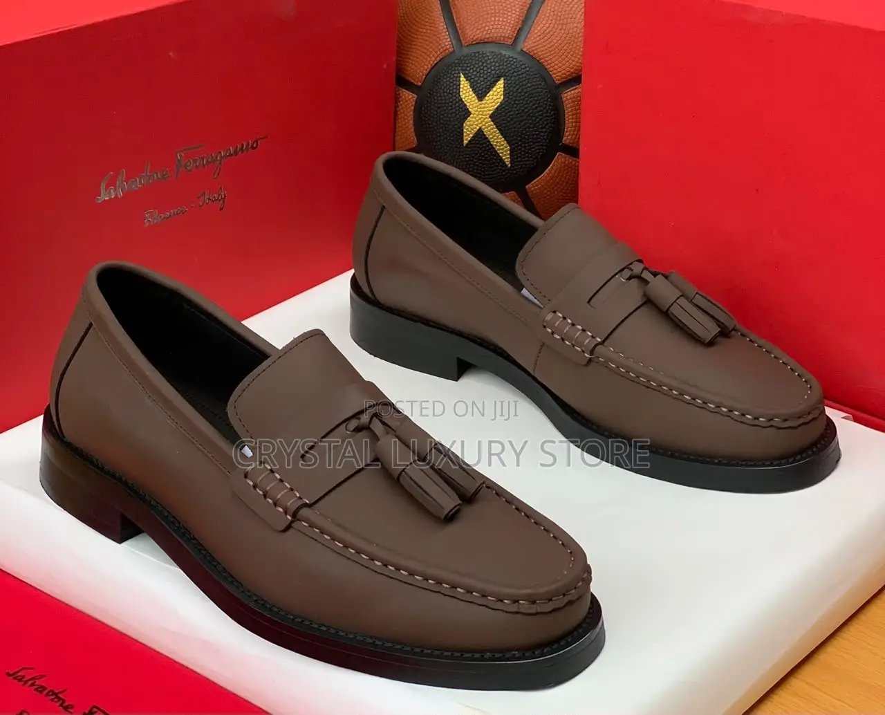 Salvatore Ferragamo Quality Luxury Men Genuine Leather Shoe